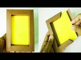 I drew mine to be 11 inch squares. Diy Paper Photo Frame Without Glue Paper Craft Very Easy Youtube Paper Photo Frame Diy Diy Photo Frame Cardboard Photo Frame Crafts
