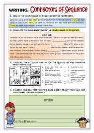 Writing Connectors Of Sequence Sequencing Words Writing Informational Writing
