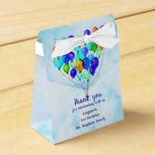 1st Birthday Thank You Gift Ideas Balloon Love Boy 1st Birthday Clouds Blue Green Favor Box Zazzle Com 1st Boy Birthday Rainbow Balloons 1st Birthday Favors