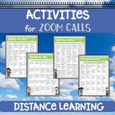 Zoom Meeting Activities For Distance Learning In Kindergarten In 2020 Meeting Activities Distance Learning Teaching