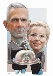 Lunch with Josh Emett and wife Helen