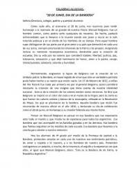 Glosas acto escolar 20 de junio. Discurso 20 Junio Dia De La Bandera Ensayos Maryan Campos