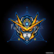 Robot Head Vector For E Sports Logo Or Gaming Mascot Robot Head For T Shirt Printing Apparel Or Badge Buy This Stock Vector And Expl Logo Keren Gambar Lucu