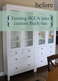 Turning Ikea Into Custom Built Ins Part I Ikea Ideen Glasschrankturen Ikea Bucherschrank
