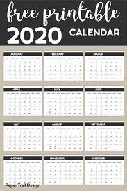 Printable calendars are able to have a variety of beautiful styles. 2020 Free Monthly Calendar Template Paper Trail Design Calendar Printables Calendar Template Free Monthly Calendar