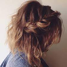 Loose And Messy French Braid Style For Mid Length Hair Medium Length Hair Styles Hair Styles Long Hair Styles