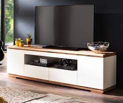 Tv lowboard weis matt tvlowboard in 2020 home home decor. Tv Lowboard Chiaro Matt Weiss Lackiert Eiche Massiv
