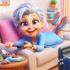 Oma Krümel schaut noch ein bisschen Fernsehen. 📺📺📺 Sie wünscht euch  einen schönen Abend 🍁 🍁 🍁 @all