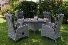 If you enjoy chairs with movement, look for a glider recliner or rocker recliner. Manhattan 4 Seater Round Dining Set Reclining Chairs Firmans Direct
