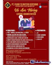 By dixie marks 08 jul, 2021 post a comment Lowongan Kerja Pt Fajar Sejahtera Bersama Februari 2021