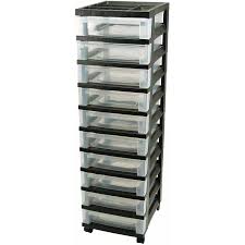 Black And Yellow Storage Bins Walmart Iris Usa Medium 10 Drawer Cart With Organizer Top Black Walmart Com Drawer Cart Storage Drawers Storage Cart