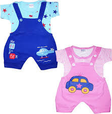 Buy KIDEEZGUILD… Newborn Baby Kids Infant Boys Dungaree Set Combo Wear Pack  of 2 at Amazon.in