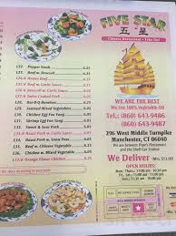 For event catering, food for friends or just yourself, chipotle offers personalized online ordering and catering. Five Star Chinese Restaurant Menu In Manchester Connecticut
