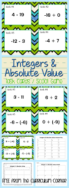 Integers Absolute Value Task Cards Integer Task Cards Math Task Cards Task Cards