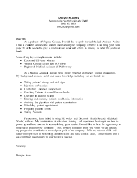 As you search for a job, it pays to know the terminology used by hiring employers. Dwayne Jones Medical Assistant Cover Letter