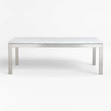 Rated 4.5 out of 5 stars. Parsons White Marble Top Stainless Steel Base 48x28 Small Rectangular Coffee Table Reviews Crate And Barrel
