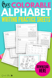 Free blank writing practice worksheet for kindergarten kids, teachers, and parents. Cute Art Coloring Alphabet Writing Practice Worksheets 26 Pdf S Sarah Titus From Homeless To 8 Figures