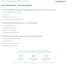 Read on for some hilarious trivia questions that will make your brain and your funny bone work overtime. Quiz Worksheet The Snow Queen Study Com