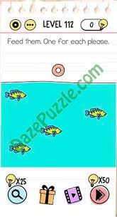 We have some written tips for you as well as a video walkthrough that will guide you through that level. Brain Test Level 112 Feed Them One For Each Please Answer Daze Puzzle