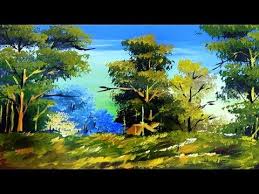 Acrylic Painting Scenery Drawing Of Nature Forest Drawing Forest Drawing Poster Color Painting Painting