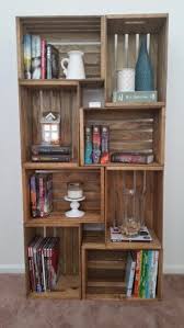 46 Awesome Diy Crate Bookshelf Ideas To Apply Your Home Bookshelves Diy Crate Decor Crate Bookshelf