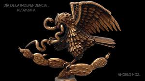 La bandera nacional que usen la presidencia de la república y la fuerza armada nacional, así como la que se enarbole en los edificios públicos nacionales, estadales y municipales, deberá llevar el escudo de armas en el extremo de la franja amarilla cercano al asta. Artstation Escudo Nacional Mexicano Angelo Hdz