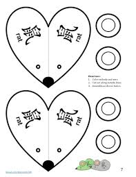 Template To Print Heart Rat For Chinese New Year Chinese New Year Crafts For Kids Chinese New Year Activities Chinese New Year Crafts