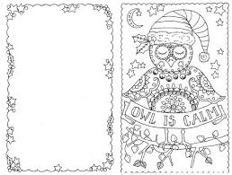 4 Cards To Color Owl Christmas Cards You Be The Artist Color Etsy Christmas Coloring Cards Owl Christmas Card Christmas Coloring Pages