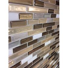 Smart Tiles Mosaik 10 25 X 9 13 Self Adhesive High Gloss Mosaic In Beige Gray Smart Tiles Trendy Kitchen Backsplash Smart Tiles Backsplash