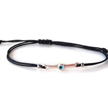 Bracelet Fin Barre Oeil Bleu Bijoux Creations