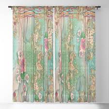 No boho room is complete without unique bedding! Bohemian Gems Sheer Curtain By Folknfunky Society6