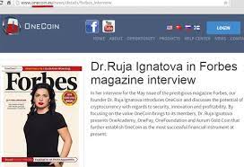 Ruja Ignatova's OneCoin Forbes cover a paid advertisement?