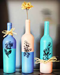 Artworkconnection Art And Crafts Bottle Painting Acrylic Paint Bottles Bottle Crafts