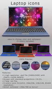 Laptop Icons Bokeh Wallpaper Technology Icon Icon