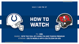 How To Watch Indianapolis Colts At Tampa Bay Buccaneers On