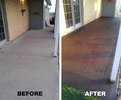 Front Porch Stained Concrete A Definate Must For My Front Porch Jpg 972 800 Pixels Concrete Patio House Exterior Stained Concrete