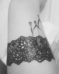 Image Result For Lace Garter Tattoos Dijtatoeages Tatoeage Ideeen Tatoeage