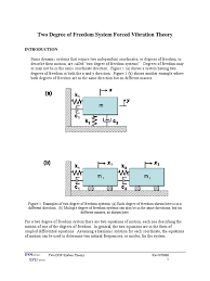 Pdf | let's extend the two degree of freedom free vibration analysis from chap. Theory For Two Degree Of Freedom Systems
