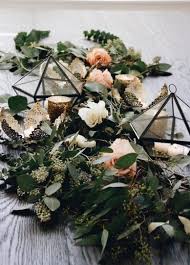 Greenery Wedding Centerpiece With Flowers And Geometric Terrariums Antler Or Wedding Centerpieces Greenery Wedding Centerpieces Flower Centerpieces Wedding