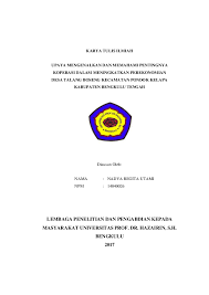 Semua terangkum dalam satu artikel. Doc Laporan Karya Tulis Ilmiah Nadya Regita Utami Academia Edu