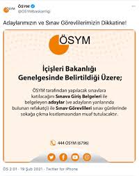 Ösym başkanlığı resmi instagram hesabı www.osym.gov.tr. Osym Sinav Gunlerinde Adaylar Refakatcileri Ve Sinav Gorevlileri Sokaga Cikma Kisitlamasindan Muaf Olacak
