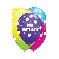 Globus PER MOLTS ANYS 11"-28cm qualatex en globus per aniversari.