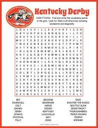 We may earn commission on s. Kentucky Derby Word Search Puzzle Worksheet Activity Kentucky Derby Kentucky Derby Party Games Kentucky Derby Party