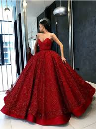 Gorgeous Sweetheart Dark Red Ball Gowns For Sweet 16 Prom Quinceanera Dress Sparkly Prom Dresses Prom Dresses Ball Gown Red Wedding Dresses