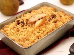 Crumble Poires Chocolat Recette En 2020 Crumble Poire Chocolat Poire Au Chocolat Crumble Poires