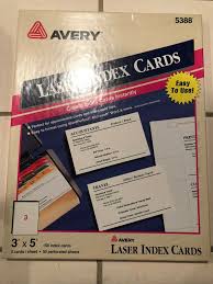 The 3 inch x 5 inch cards are easy to design and print yourself using free printable designs and index card templates on the official website. 2 Boxes Avery Index Cards For Laser Inkjet Printer 3 X 5 White 150 Box 5388 For Sale Online Ebay