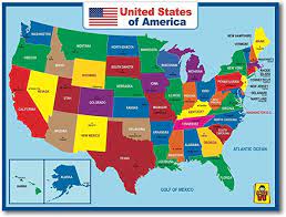 Currently, the united states recommends all international travelers to stay in isolation for 2 weeks upon arrival, or until a negative covid test is provided*. Amazon Com Uncle Wu United State Map Wall Poster For Kids Double Side Educational Poster For Classroom Home 18 X 24 Inch Laminated Waterproof Posters Prints