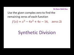 Complex Expressions And Equations Youtube In 2020 Synthetic Division Complex Numbers Polynomials