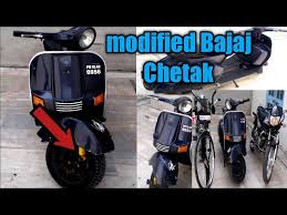 The introduction of a twin spark plug system optimises combustion in the cylinder, reducing both noise and exhaust emissions. Modified Bajaj Chetak In Navy Blue Colour Youtube