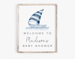 Sailboat Baby Shower Etsy